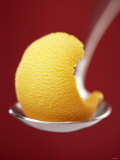 Mango Sorbet on a Spoon Photographic Print by Marc O. Finley