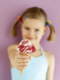 Small Girl with Amarena Cherry Ice Cream Photographic Print by Marc O. Finley