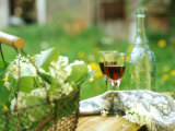 Two Glasses of Red Wine in Springtime Garden Photographic Print by Christine Gillé