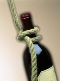 Red Wine Bottle with Rope Photographic Print by Pepe Nilsson