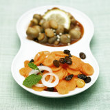 Carrot Salad with Raisins and Greek Bean Salad Photographic Print by Bernard Radvaner