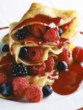 Pancakes with Summer Berries Photographic Print