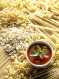 Pasta Still Life with Tomato Sauce Lámina fotográfica