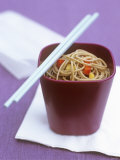 Soba Noodles with Chili and Peppers Photographic Print