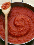 Pan of Home-Made Tomato Sauce Fotografisk trykk av Steve Baxter