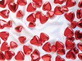 Red Chocolate Hearts for Valentine's Day Photographic Print by Brigitte Krauth