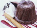 Mini-Gugelhupf Filled with Vanilla Ice Cream Photographic Print by Werner Dieterich