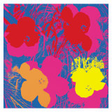 Flowers, c.1970 (Red, Yellow, Orange on Blue) Láminas por Andy Warhol Flowers, c.1970 (Red, Yellow, Orange on Blue) Láminas por Andy Warhol