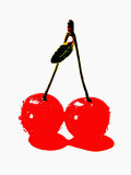 Sour Cherries with Drops of Water, Dramatic Effect Photographic Print