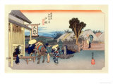 The 53 Stations of the Tokaido, Station 5: Totsuka-juku, Kanagawa Prefecture Lámina giclée por Ando Hiroshige