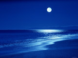 Full Moon Over the Sea Photographic Print