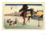 The 53 Stations of the Tokaido, Station 50: Minakuchi-juku, Shiga Prefecture reproduction procédé giclée par Ando Hiroshige