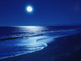 Full Moon Over the Sea Fotografie-Druck