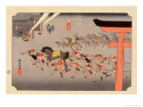 The 53 Stations of the Tokaido, Station 41: Miya-juku, Aichi Prefecture Giclee Print by Ando Hiroshige