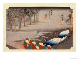 The 53 Stations of the Tokaido, Station 49: Tsuchiyama-juku, Shiga Prefecture reproduction procédé giclée par Ando Hiroshige