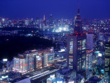 Night View of Shinjuku Photographic Print