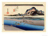 The 53 Stations of the Tokaido, Station 9: Odawara-juku, Kanagawa Prefecture reproduction procédé giclée par Ando Hiroshige
