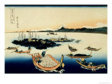 36 Views of Mount Fuji, no. 12: Tsukada Island in the Musashi Province reproduction procédé giclée par Katsushika Hokusai