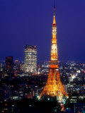Night View of Tokyo Tower Photographic Print