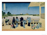 36 Views of Mount Fuji, no. 23: Sazai Hall at the Temple of 500 Rakans reproduction procédé giclée par Katsushika Hokusai