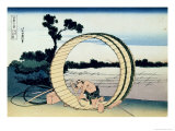 36 Views of Mount Fuji, no. 10: Fujimigahara in the Owari Province Giclee Print by Katsushika Hokusai