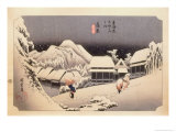 The 53 Stations of the Tokaido, Station 15: Kanbara-juku, Shizuoka Prefecture Lámina giclée por Ando Hiroshige