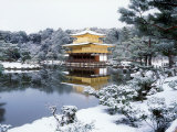 Kinkakuji Temple in Snow Photographie