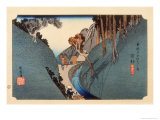 The 53 Stations of the Tokaido, Station 21: Okabe-juku, Shizuoka Prefecture reproduction procédé giclée par Ando Hiroshige