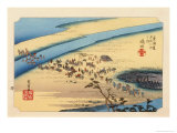 The 53 Stations of the Tokaido, Station 23: Shimada-juku, Shizuoka Prefecture Lámina giclée por Ando Hiroshige The 53 Stations of the Tokaido, Station 23: Shimada-juku, Shizuoka Prefecture Lámina giclée por Ando Hiroshige