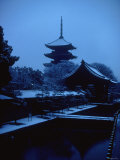 Toji Pagoda in Snow Photographic Print