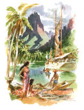 Tahití Lámina giclée por Louis Macouillard