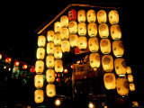 Lanterns on Gion Festival Eve, July, Kyoto, Japan Photographic Print