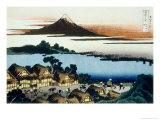 36 Views of Mount Fuji, no. 41: Dawn at Isawa in the Kai Province reproduction procédé giclée par Katsushika Hokusai