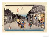 The 53 Stations of the Tokaido, Station 35: Goyu-shuku, Aichi Prefecture reproduction procédé giclée par Ando Hiroshige