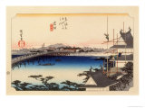 The 53 Stations of the Tokaido, Station 34: Yoshida-juku, Aichi Prefecture Lámina giclée por Ando Hiroshige