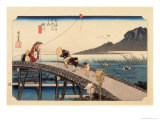 The 53 Stations of the Tokaido, Station 26: Kakegawa-juku, Shizuoka Prefecture reproduction procédé giclée par Ando Hiroshige