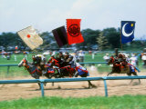 Horse Race in Samurai Armors Photographic Print