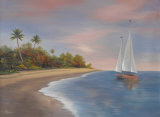 Tropical Beach I Print by Vivien Rhyan