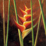 Heliconias en Naranja II Posters par Patricia Quintero-Pinto