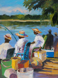 Fishing II Prints by Jane Slivka
