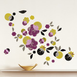 Japanese Flowers Wall Decal