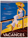 Vacances Giclee Print by Hélu 