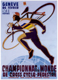 Championnat du Monde de Cross Cyclo-Pedestre Giclee Print by Noel Fontanet