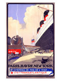 Paris-Havre-New York Lámina giclée por Albert Sebille