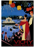 Vichy Comite des Fetes Lámina giclée por Roger Broders