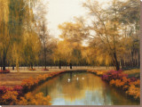 Weaping Willow Reproducción en lienzo de la lámina por Diane Romanello