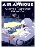 Air Afrique Giclee Print by A. Roquin