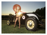 Hot Rod Pin-Up Girl Lámina giclée por David Perry Hot Rod Pin-Up Girl Lámina giclée por David Perry