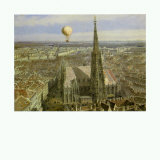 Balloon Ride over Vienna, c.1847 Posters par Jakob Alt