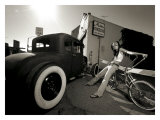 Hot Rod Pin-Up Girl reproduction procédé giclée par David Perry